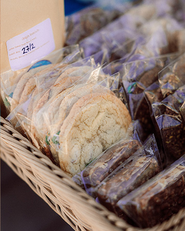 Selection of homemade cakes and baked treats